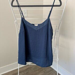 a new day Cropped Flowy Camisole Tank - Blue - Size M